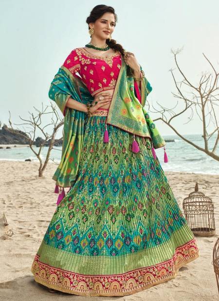 Multi Colour ROYAL 25 Pheavy Designer Festive Wear Banarasi Silk Lehenga Collection 1003